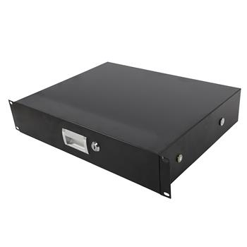 19寸2U铁板DJ抽屉机柜带钥匙