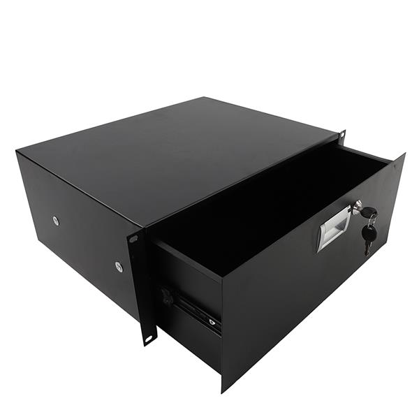 19寸4U铁板DJ抽屉机柜带钥匙-5